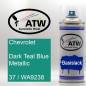 Preview: Chevrolet, Dark Teal Blue Metallic, 37 / WA9238: 400ml Sprühdose, von ATW Autoteile West.